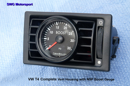 VW T4 Air Vent Gauge Pod Complete Housing + NSP Boost Gauge VW T4  (All Variants)